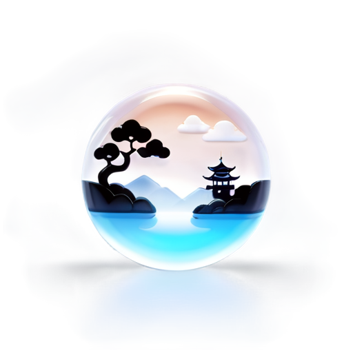 Chinese landscape painting - icon | sticker