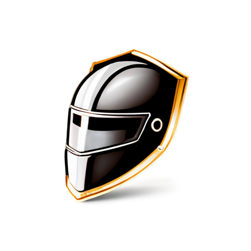 Shield and helmet outline icon - icon | sticker