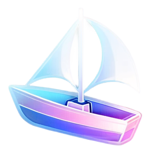 A boat simple flat icon - icon | sticker