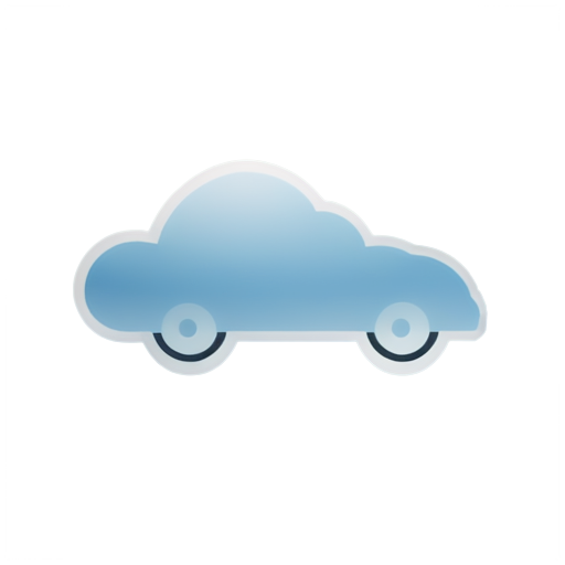 technology digital cloud car - icon | sticker