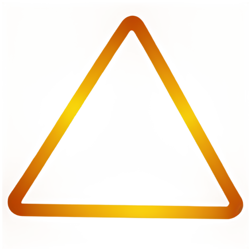 An ocher-colored triangle, inside the triangle there is less red, all colors are made in neon, under the triangles the inscription SEL - icon | sticker