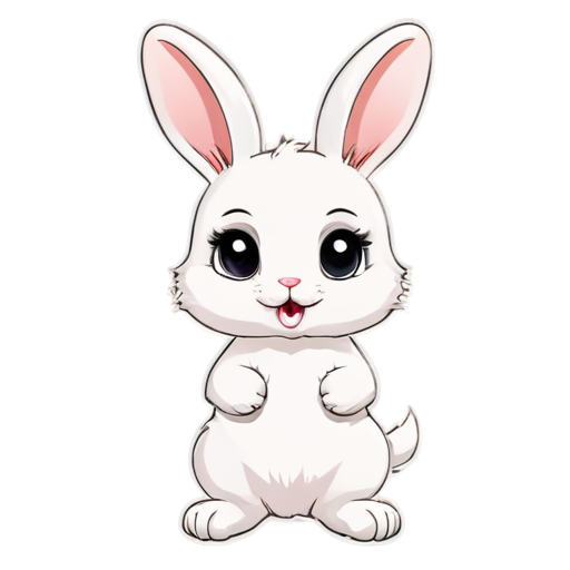 a nice rabbit - icon | sticker