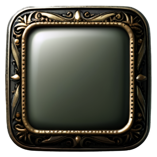 medieval rectangle button - icon | sticker