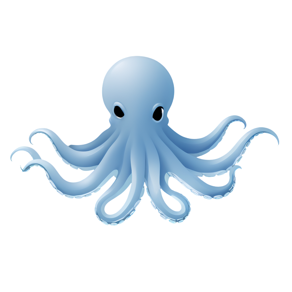 An octopus,beautiful,real picture,best quality,Quartz,hard, of quartz stone,Translucent,simple light background, - icon | sticker