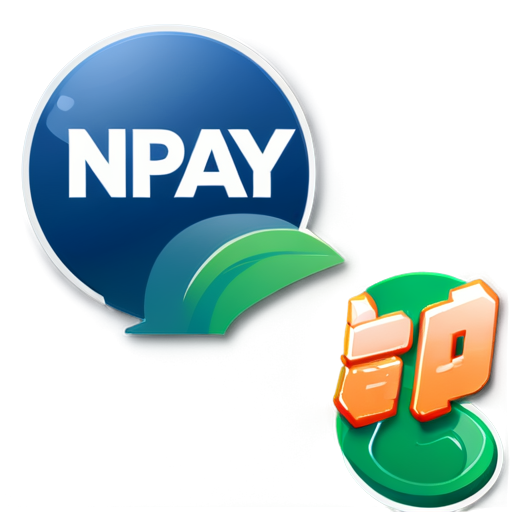 Generate a logo for a company that processes payments online. The main clients of the British gambling industry. The logo should characterize the reliability and modernity of the company. The logo must contain green. Company name NPAY - icon | sticker