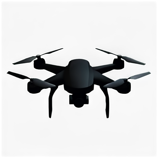 drone, black color, no background, logo - icon | sticker