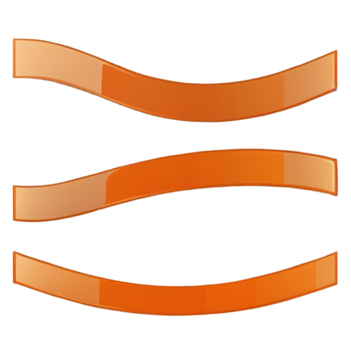 3 orange color horizontal strips - icon | sticker