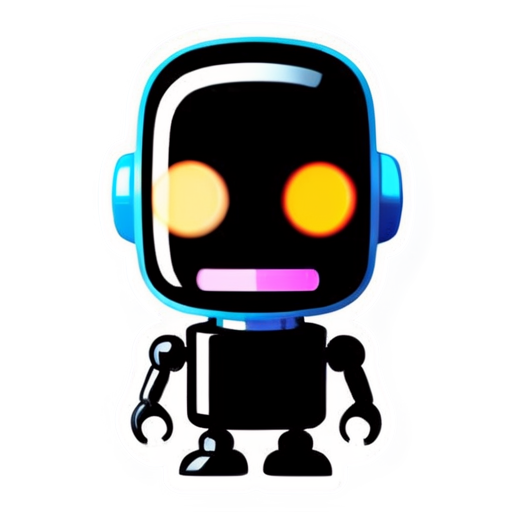 2d face sticker of the Bender robot that expresses Surprise - icon | sticker