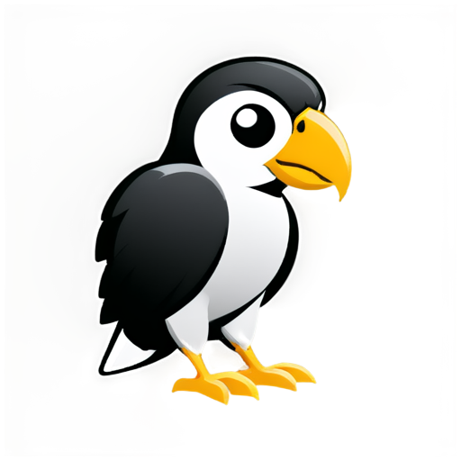 a muscular cartoon falcon - icon | sticker