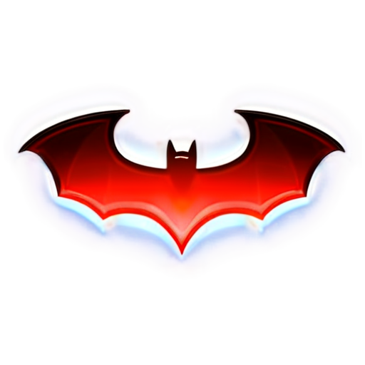 bat logo in red color - icon | sticker