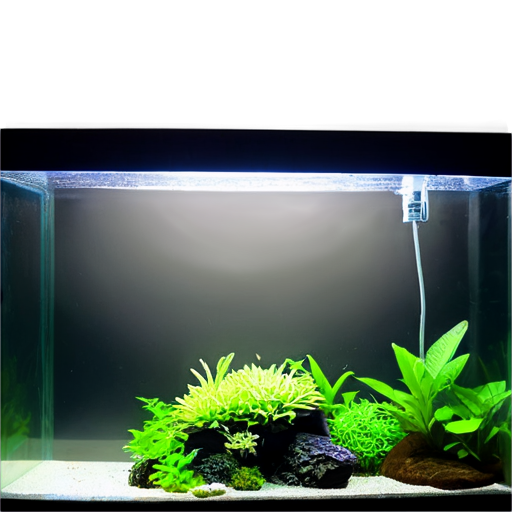 aquarium lighting,focus on the light,and under the light is a simple tank - icon | sticker