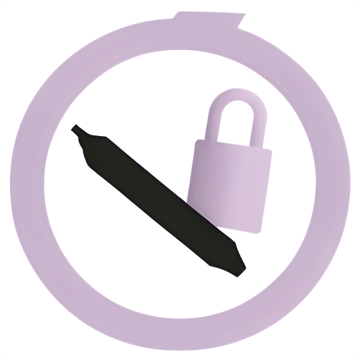 lock and pen - icon | sticker