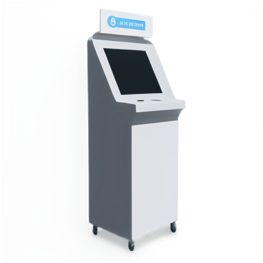 self-registration kiosk for cargo port visitors - icon | sticker