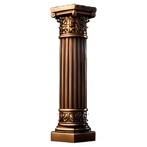 Symmetrical brown pillar icon tall - icon | sticker