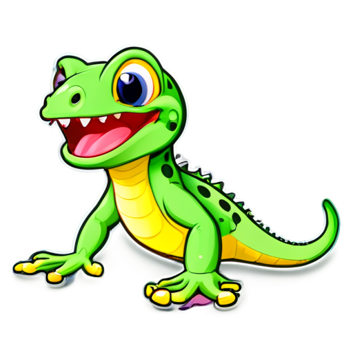 a laughing gecko - icon | sticker