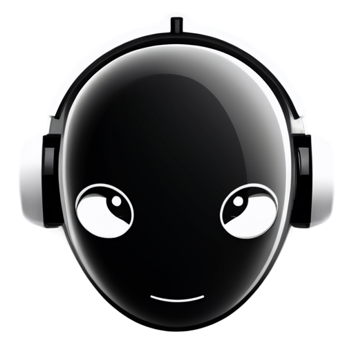 a flat icon for ai, chatgpt or chatbot chat bot is a feature in app icon must black and white and background transparent - icon | sticker