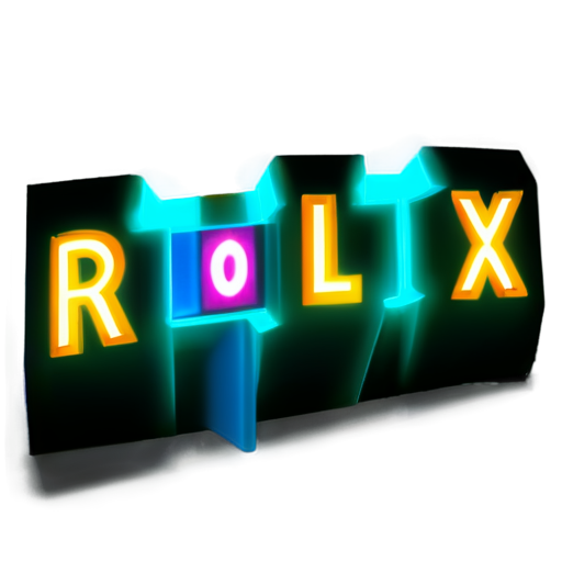 RETRO WORLDS TEXT NEON WITH A NOOB FROM ROBLOX 2010 - icon | sticker