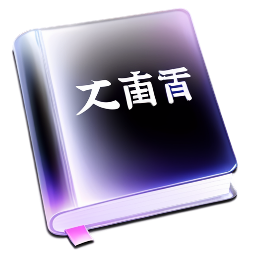 A book, placed vertically, with the three Chinese characters "Jin Diary" written on it - icon | sticker
