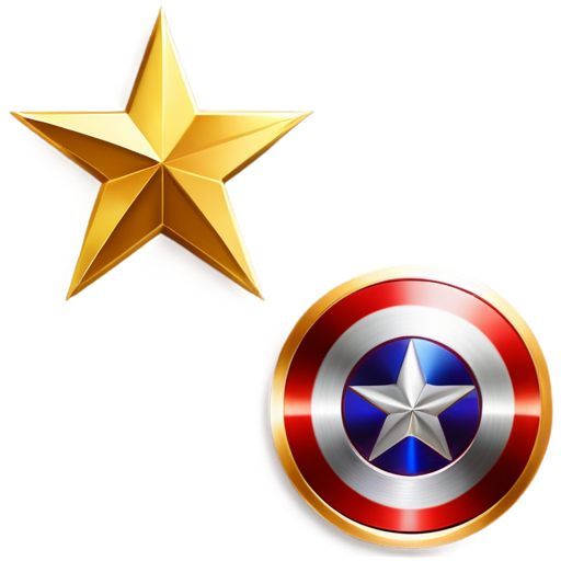 icon for the Avengers group, with 3 golden stars - icon | sticker