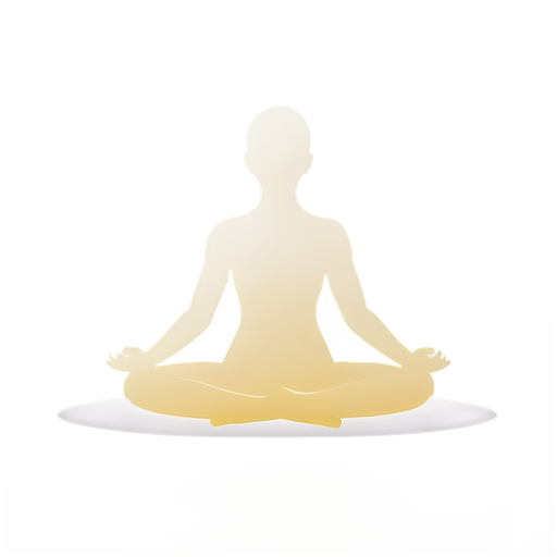 stick figure sitting in lotus position - icon | sticker