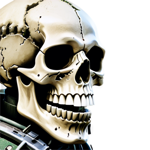 skull with a frag grenade in his teeth - icon | sticker