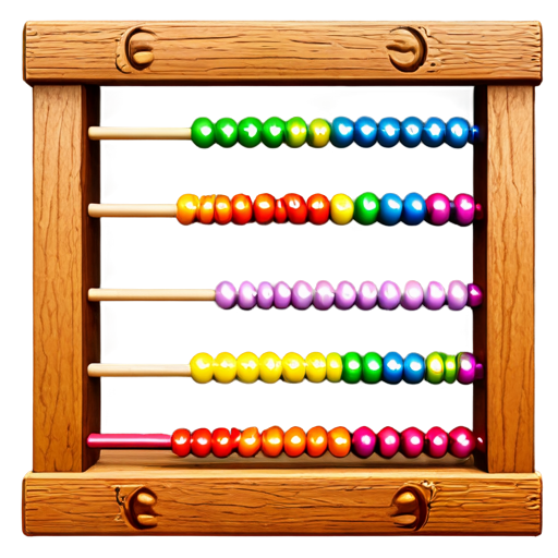 medieval colorful abacus - icon | sticker