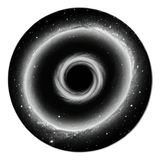 spiral galaxy milky way angled black and white - icon | sticker