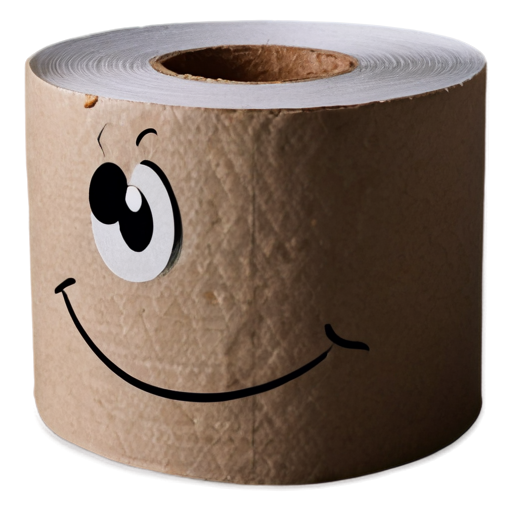 Grinning Toilet Paper Roll - icon | sticker