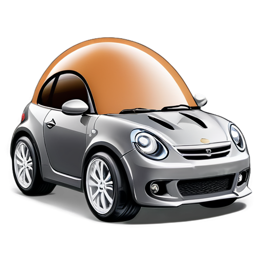 baby car egg shell icon grey no background - icon | sticker