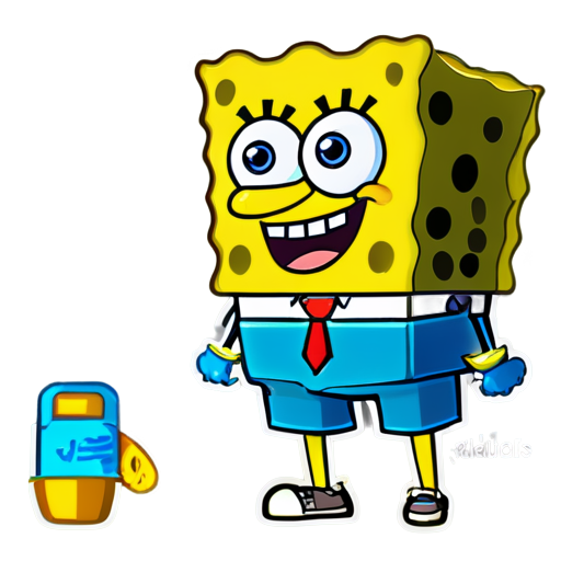 adidas icon with sponebob - icon | sticker