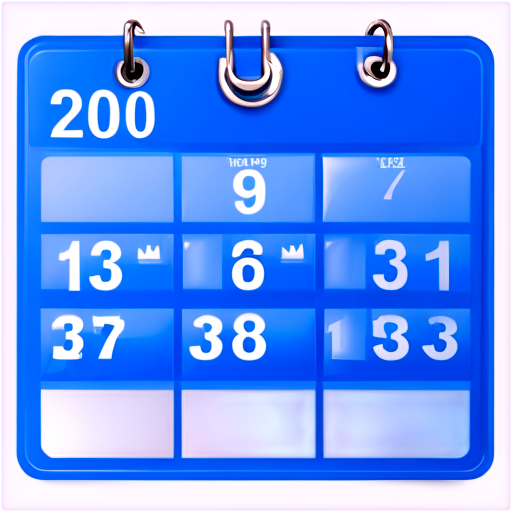 Discount calendar, blue, 3d style - icon | sticker