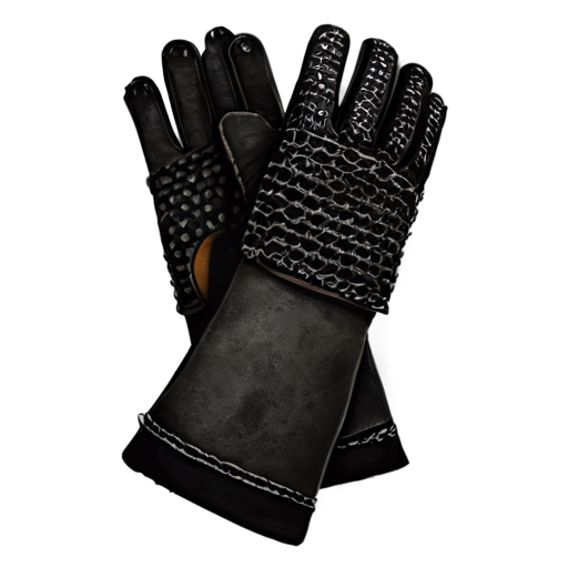 Simple poor medieval chainmail gauntlets - icon | sticker