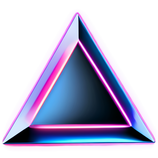 Violet diamond, all colors are done in neon, inside the triangle is the inscription GRM - icon | sticker