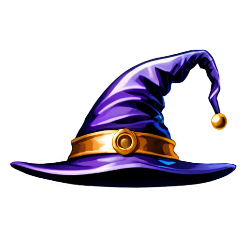 artistic style wizard hat - icon | sticker