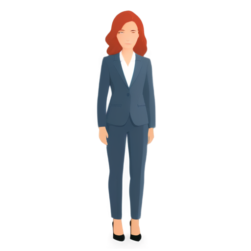 Wild Fox Lily Female Psychologist red-haired in a suit - icon | sticker