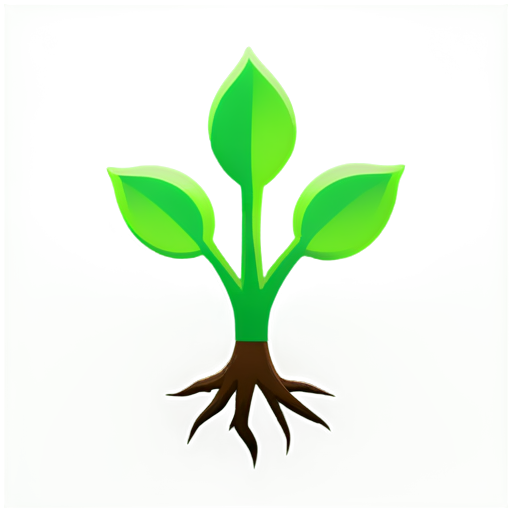 Yggdrasil Sprout - A small green sprout with glowing runes. - icon | sticker