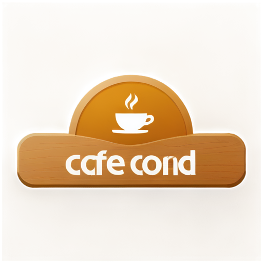 cafe built from wood - icon | sticker