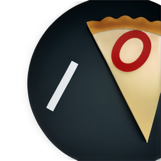 The pie is sprinkled with many apple slices shaped like the numbers "0" and "1", and there is a pencil stuck diagonally on top. - icon | sticker