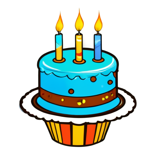 birthday cake - icon | sticker