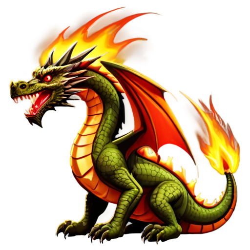 medieval dragon fire icon - icon | sticker