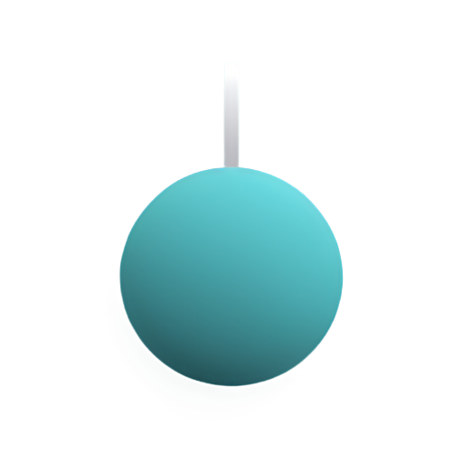 space background, big dumpbell, very simple, turquoise - icon | sticker