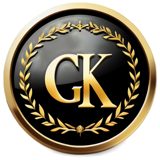 GK luxury logo - icon | sticker
