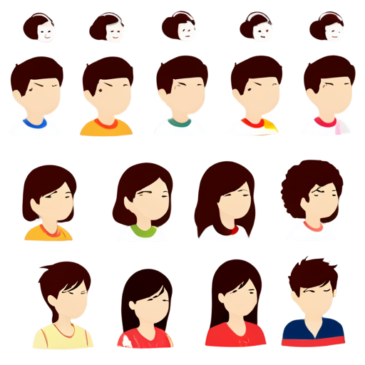 Icon idea: A group of people icons or silhouettes, possibly arranged in a network. - icon | sticker