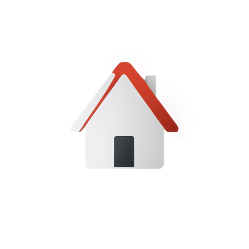 create a minimalistic and simple house Icon where outer shape is a triangle. - icon | sticker