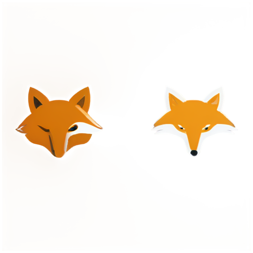 combination of eagle and fox - icon | sticker