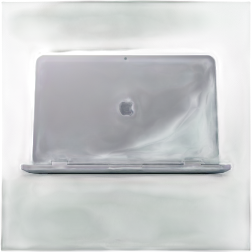 Create a minimalist laptop in a single color, shown from the front with the screen visible - icon | sticker