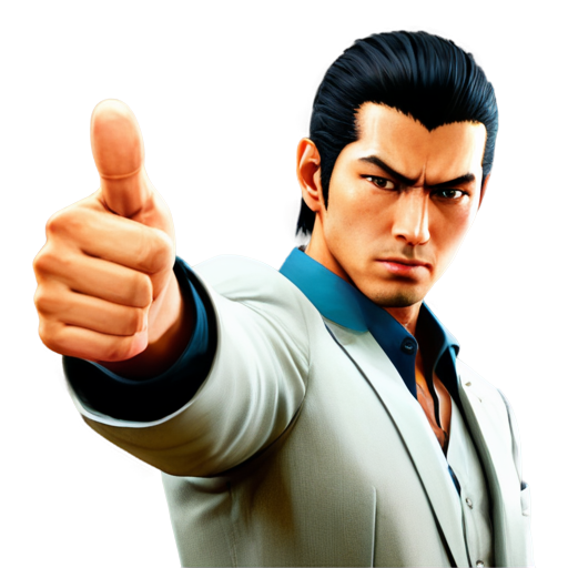 Nishikiyama from Yakuza Kiwami showing his thumb up - icon | sticker