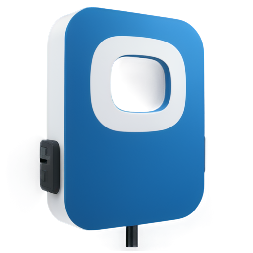 wallbox Charging station electro car, blue, white, sympel, pictogram - icon | sticker