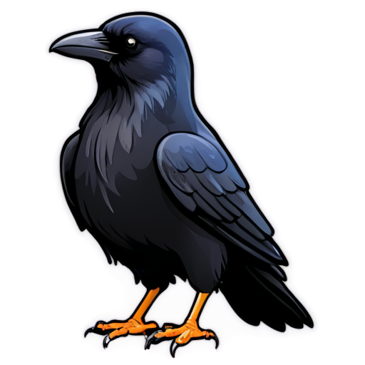 create a raven icon in the Grishaverse style - icon | sticker