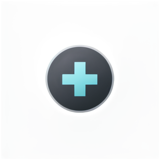 Hospital management app icon minimal and dark - icon | sticker